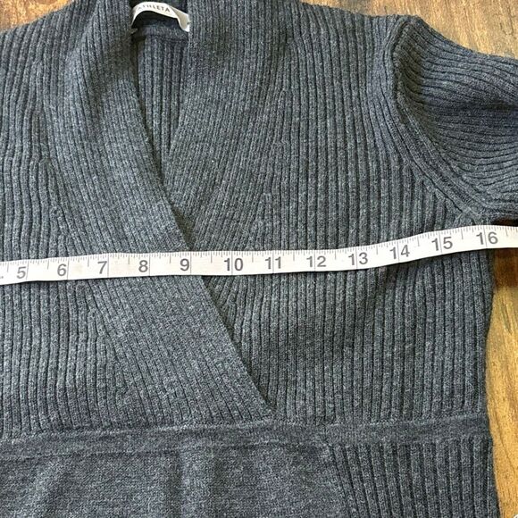 NWT Athleta Chalet Merino Wool sweater dress Sz S Heather Gray ribbed travel - Picture 11 of 13